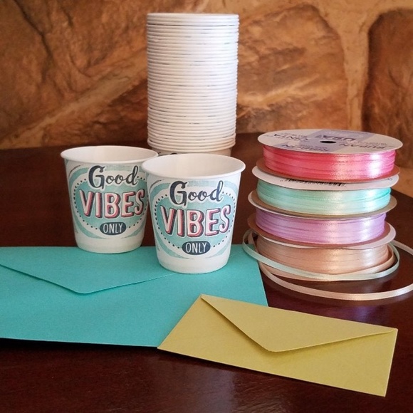 💐4/$16💐 Good Vibes Only Cups (25 ct) - Picture 2 of 2